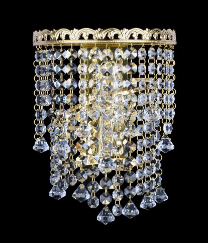 A strass wall lamp with pyramids, suitable for, for example, the staircase of a house, etc.