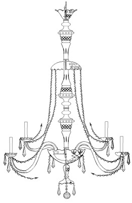 Shipped drawing of the desired chandelier