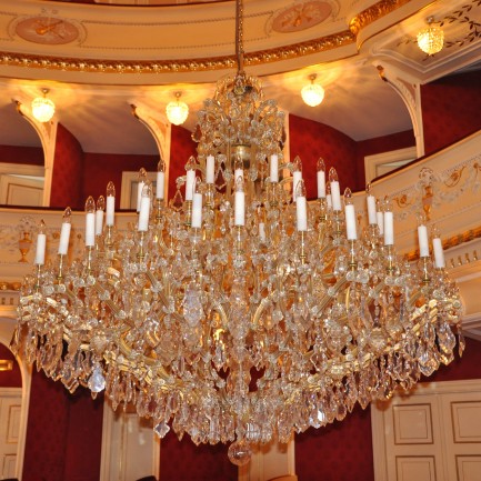 A large Maria Theresa crystal chandelier made to order