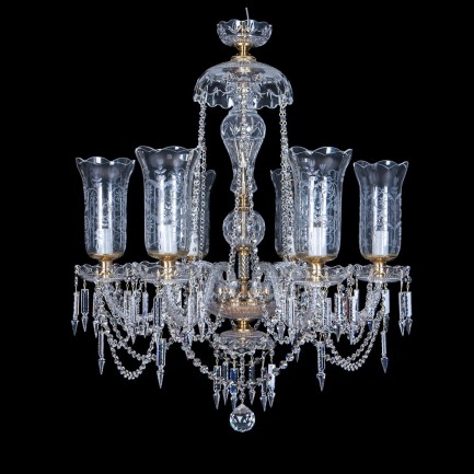 Crystal chandelier with tall vases 1