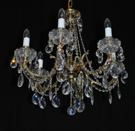 Combination of cast brass & Lace hand cut PK500 of crystal glass
