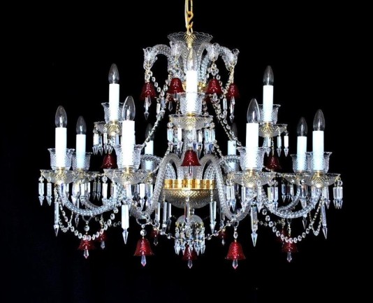 Red baccarat chandelier 8 arms