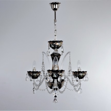 Chandelier decorated with platinum