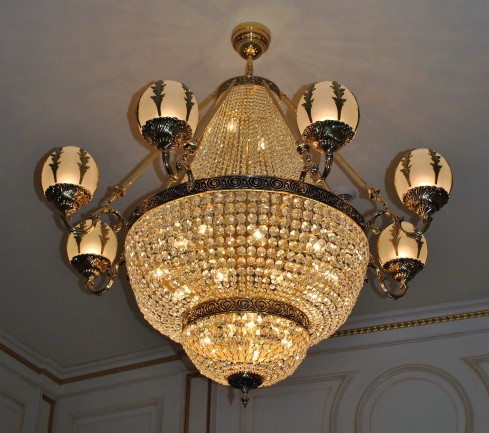 large residential basket chandelier