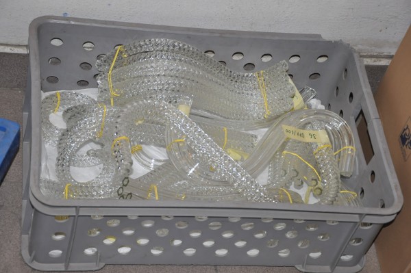 Raw material - hand made glass arms