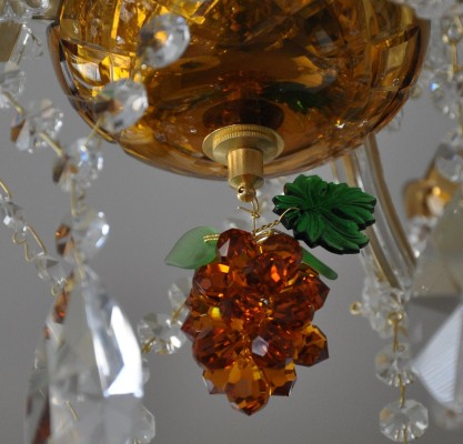 Cut amber glass & Cut amber grapes