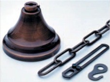 Brown stained brass - patina