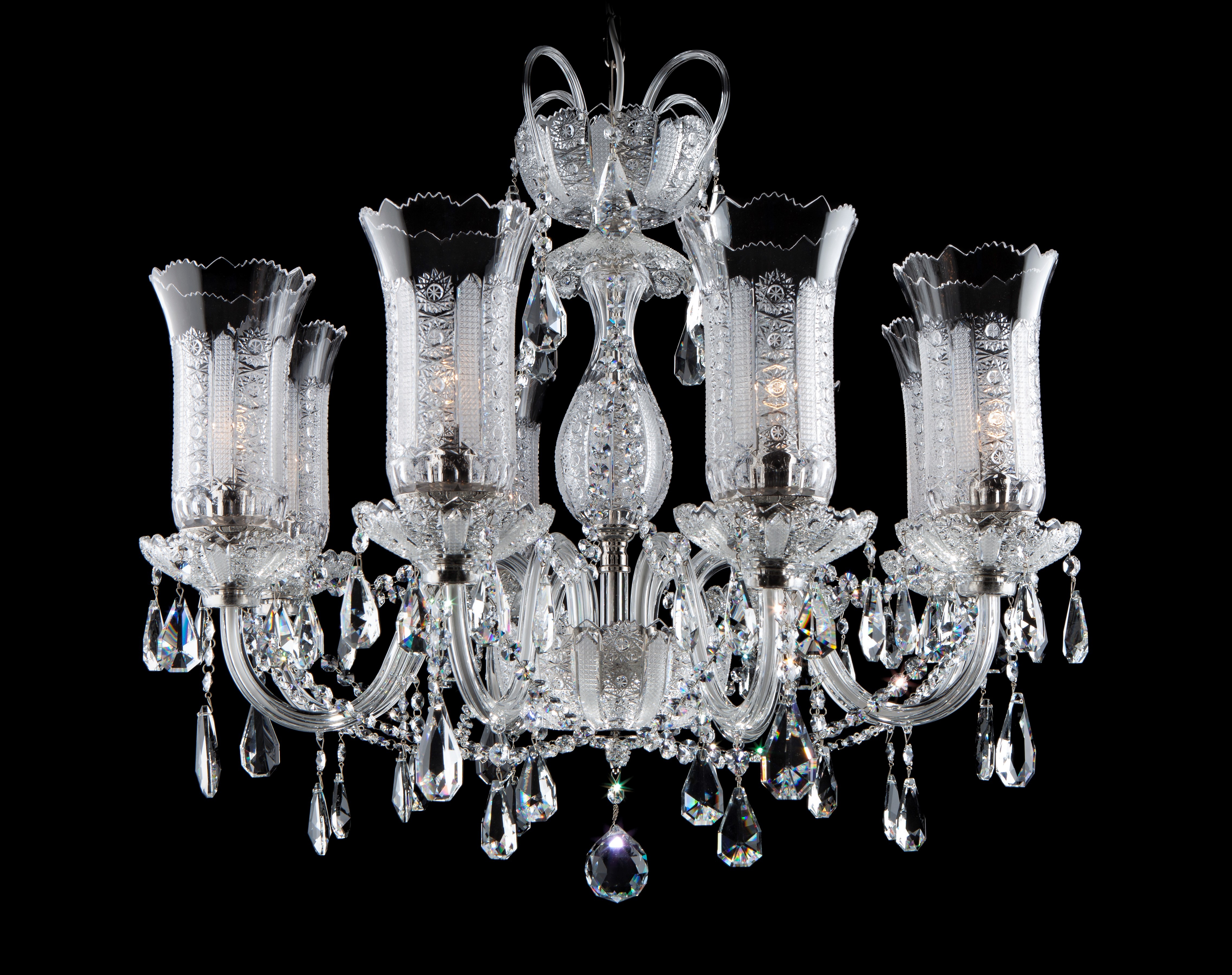 8-arm luxury Czech crystal chandelier with vases with PK500 hand