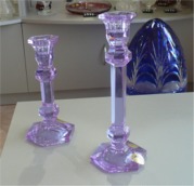 Amethyst Purple Crystal Candlestick