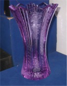 Durk purple crystal vase