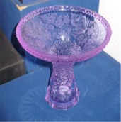 Hand cut Amethyst purple vase